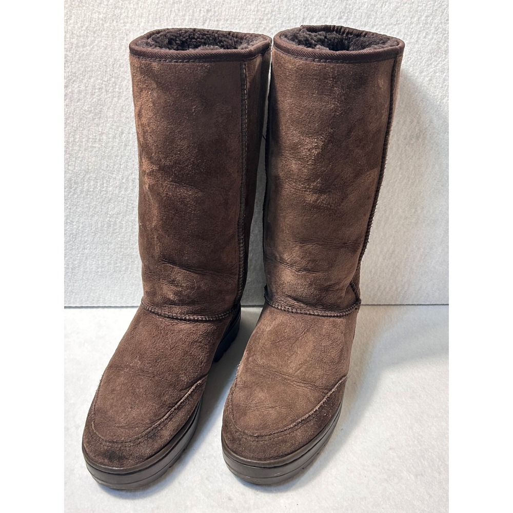 UGG Australia Sundance II 5325 Women's 8 Brown Sheepskin Suede Tall Boots Y2K